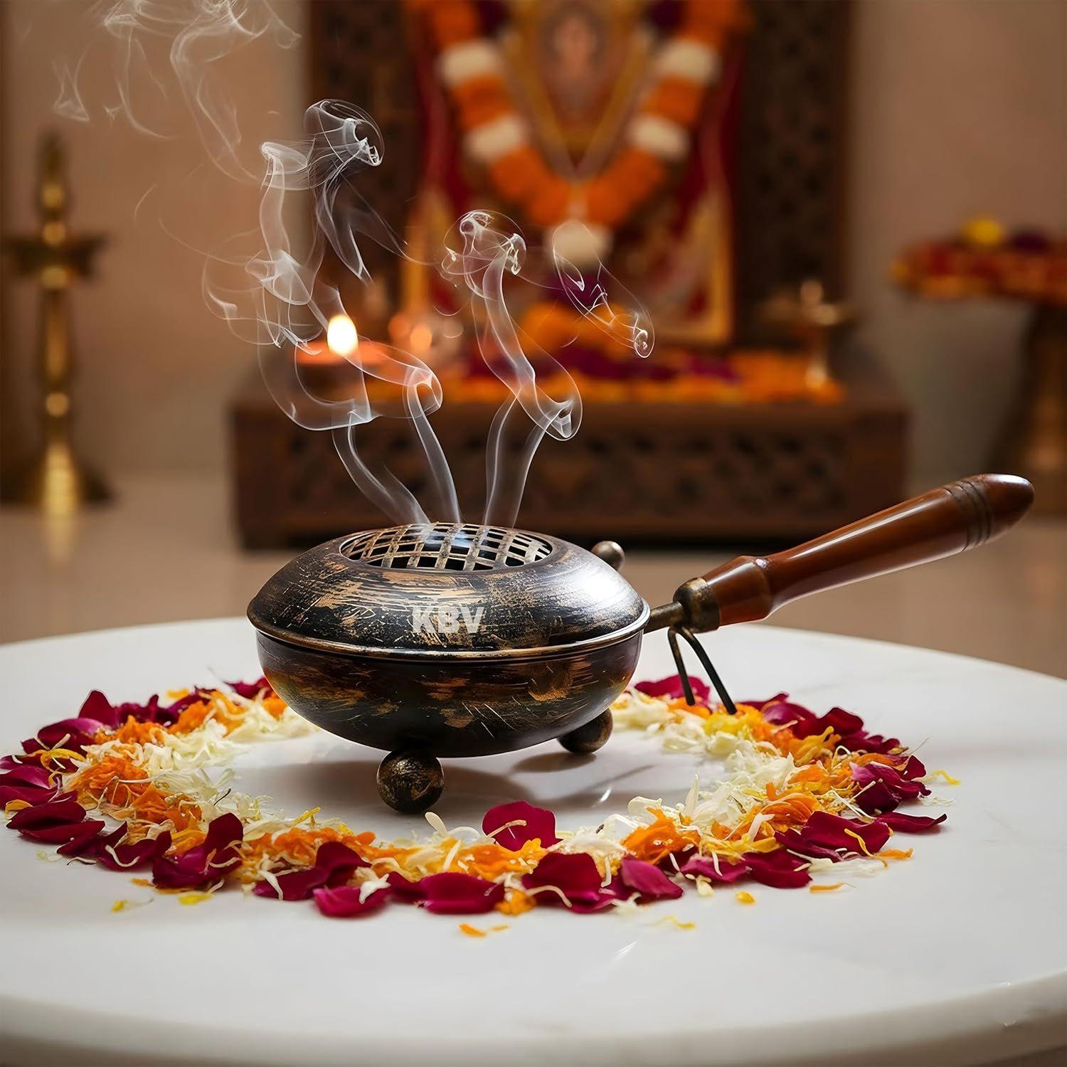 

KBV Antique Iron Dhoop Dani, Loban Dani, Sambrani Dhoop Dani, Havan Samgri Dhoop Dani