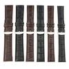 18/20/22 mm Lyxigt konstläder Spänne Lug Armbandsur Band Ersättningsrem