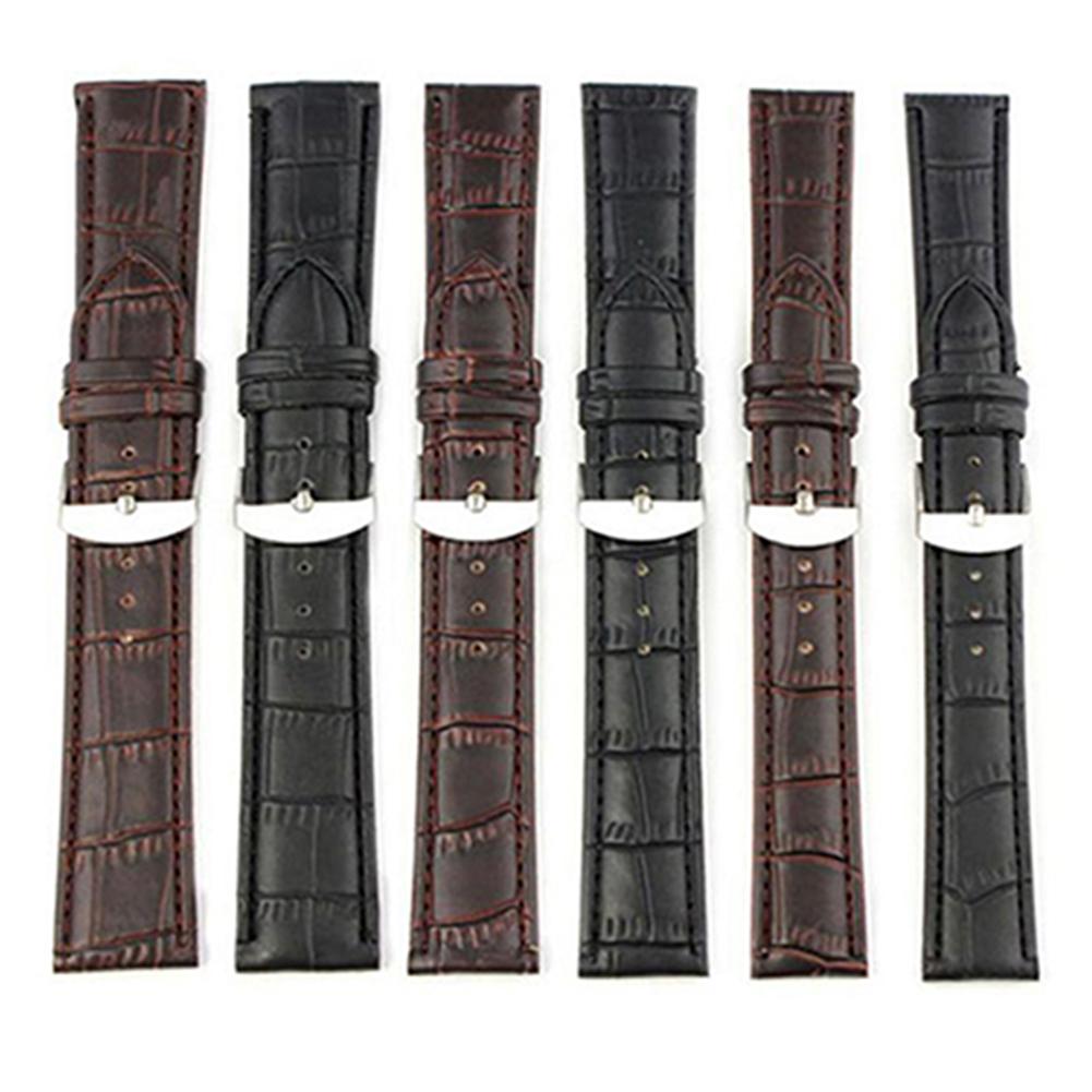 18/20/22 mm Lyxigt konstläder Spänne Lug Armbandsur Band Ersättningsrem