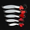 5Pcs Fishing Spoons Fishing Lures Compact Portable Casting Spoon Treble Hooks Jigs Hard Metal Spinner Baits for Freshwater Saltwater