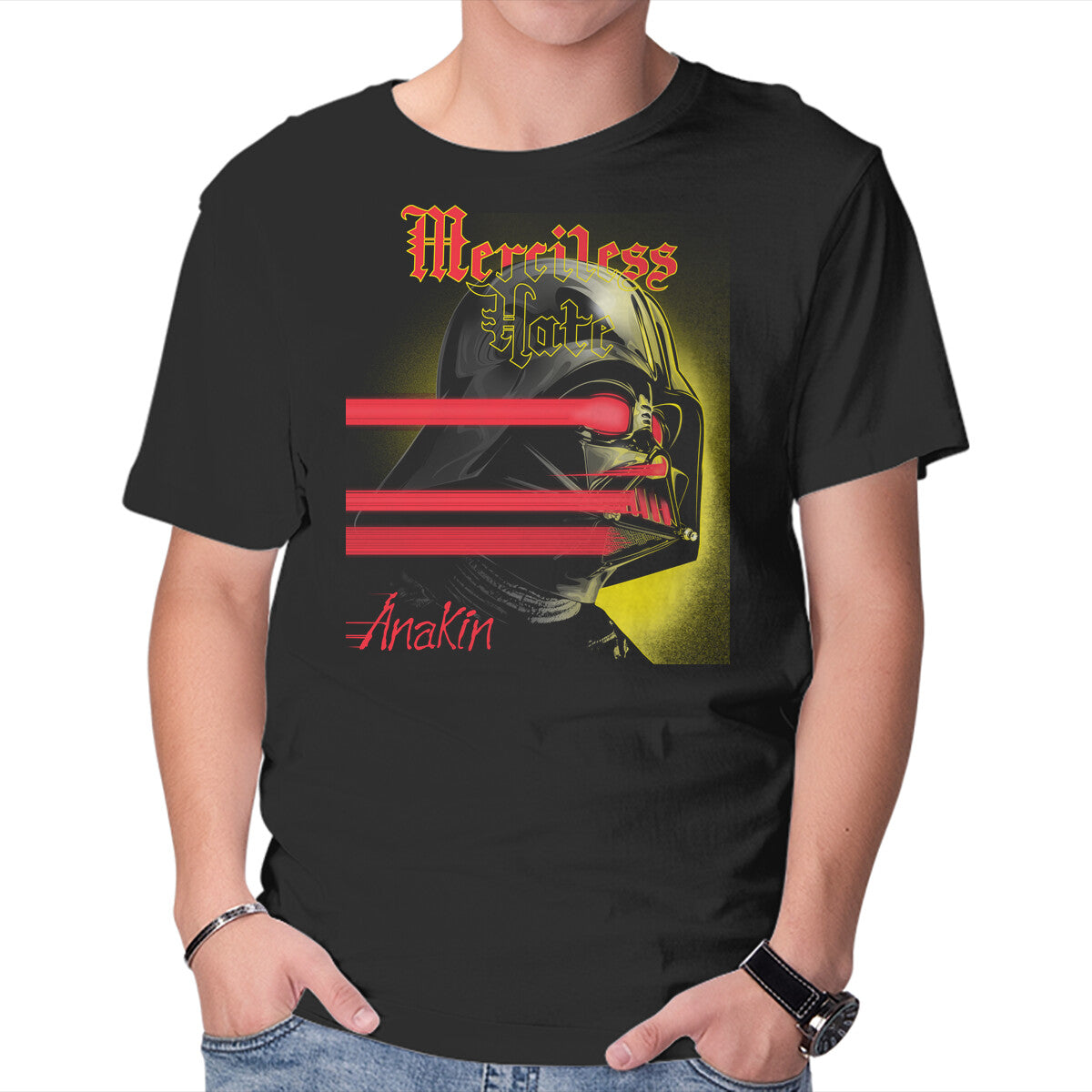 Unisex Crew Neck T-Shirt Merciless Hate Graphic Short Sleeve Casual Tee XXXXL