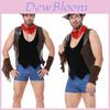 Costume Cosplay Western Cowboy di Halloween alla Moda per Uomo Adulto [m Xl]