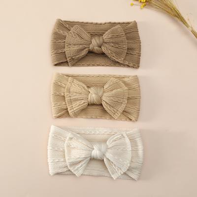 Baby Schleifen Stirnband Dual Jacquard Breit Elastisch Topknot Verstellbar für 0-24 Monate Mädchen Weiche Baumwolle Säugling Kopfband Neugeborenen Foto