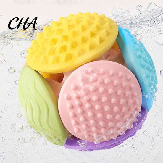 Infant Grasping Training Ball Detachable Silicone Sensory Toy, Grip Mini Textured for Babies, Tactile Stimulation Stress Relief Colorful Toy