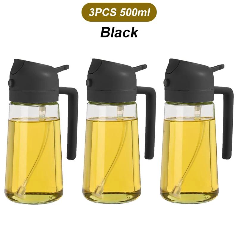 2in1 500ml Plast Spruta Oljespruta Flaska Spruta Oljedispenser Oljekanna Kryddställ BBQ Kök Bakning Rostning Picknick Köksredskap