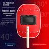 Red Handheld Steel Welding Face Shield - Lightweight Anti-Scald Protection Mask for Arc Welding