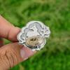 Mothers day Sale Oval Plume Agate Stone Sterling Silver Anniversary New Ring