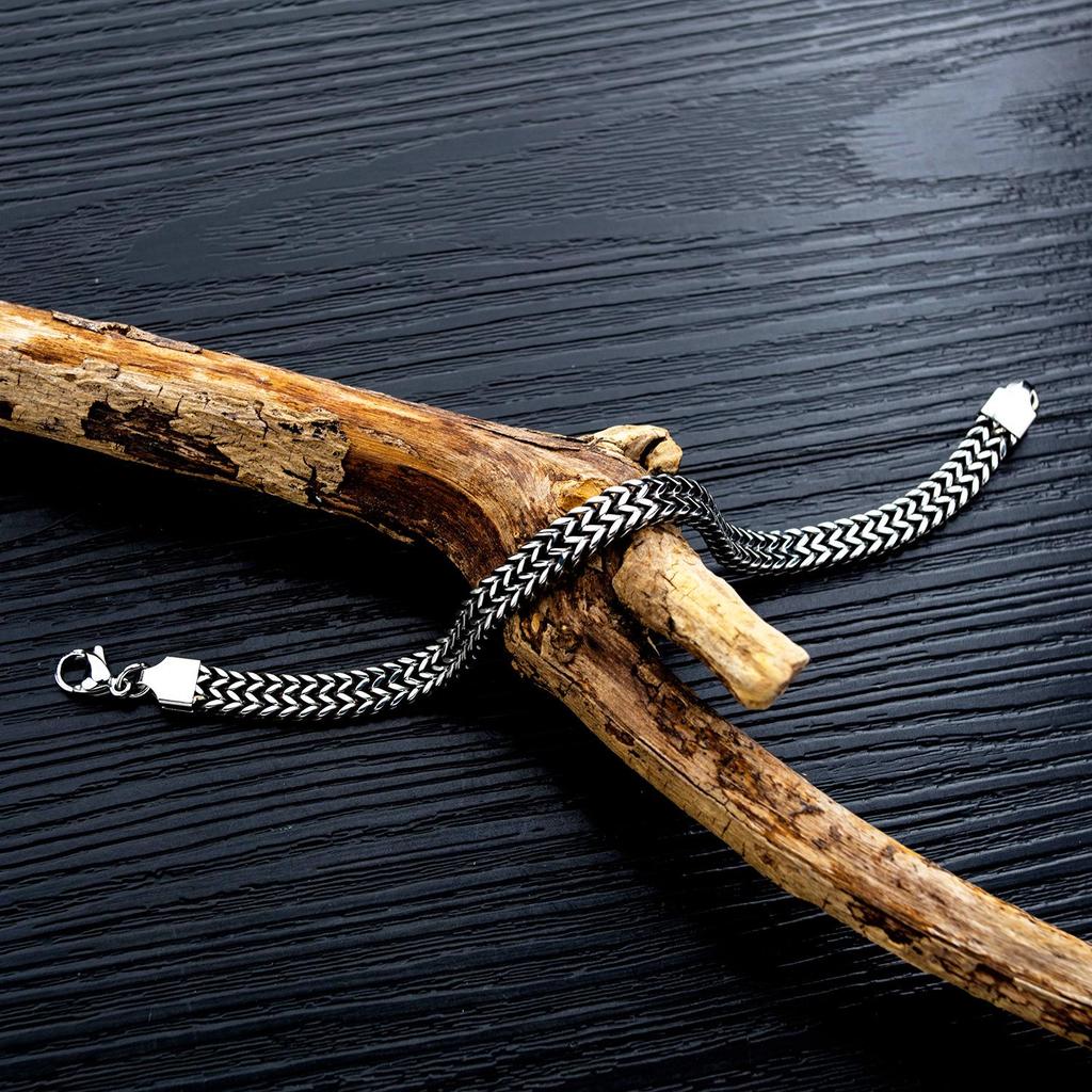 Men's Retro Dragon Bone Titanium Steel Bracelet - European & American Style, Versatile Trendy Student Accessory