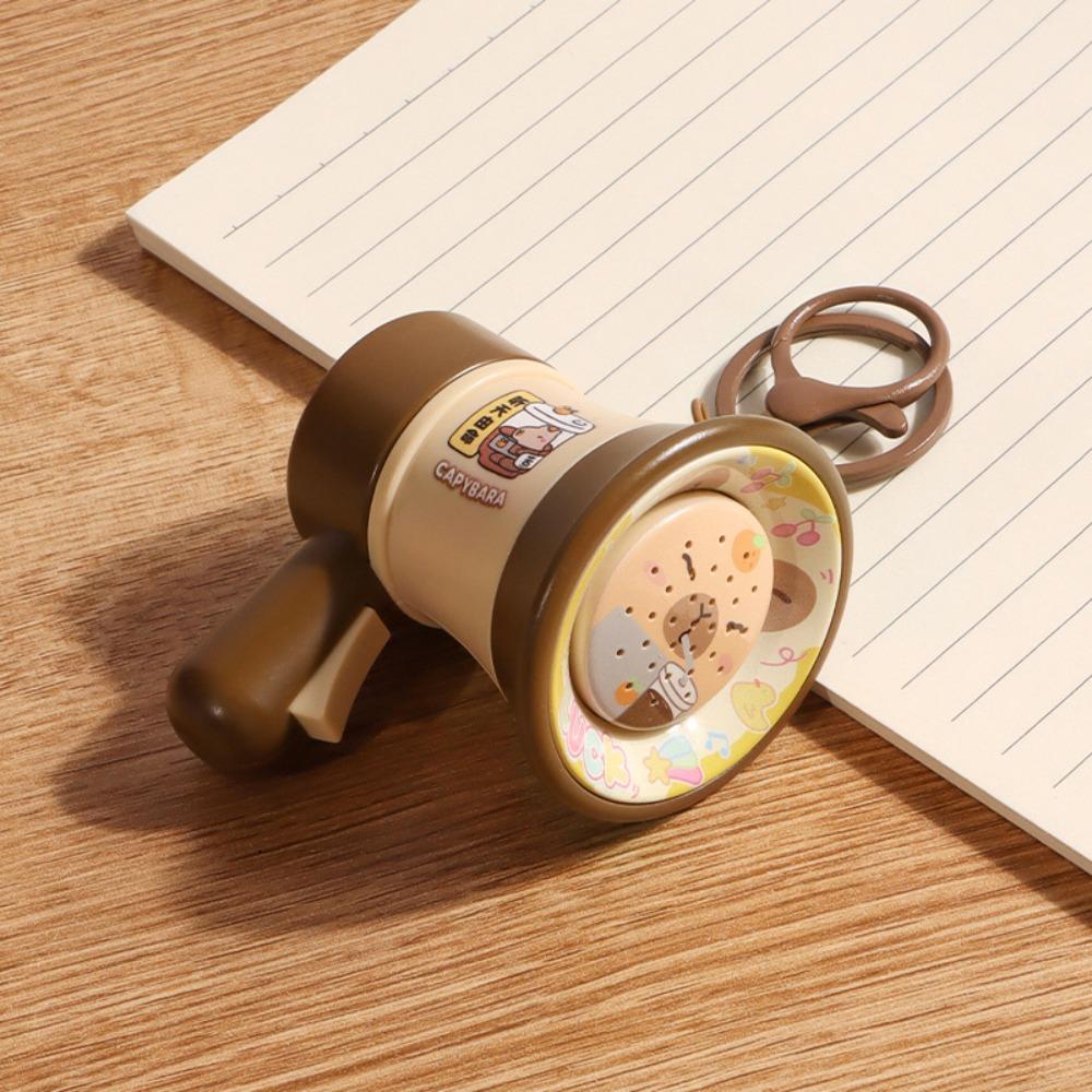 Cartoon Capybara Music Trumpet Key Chain Recording Handheld Speakers Toy  Friend Gift