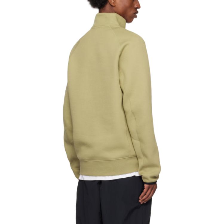 Nike Nsw Tech Half-Zip Fashion Comfortable Soft Pullover Stand Collar Sweatshirt Men Sweatshirt Olive FB7998-276