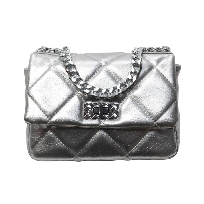 

Простая повседневная наплечная сумка весна и лето новая модная повседневная женская сумка-мессенджер популярная маленькая сумка женская серебряный