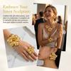 Retro Style Metal Flower Jewelry Set European Style Exaggerated Retro Jewelry  For Ladies
