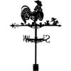 Weather Vane Ornament: Outdoor Wrought Iron Spray-Painted Roof Decoration Metal Craft