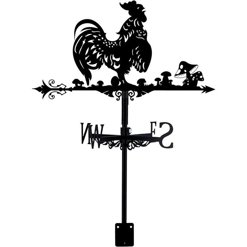 Weather Vane Ornament: Outdoor Wrought Iron Spray-Painted Roof Decoration Metal Craft