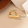 Unique Irregular Curved Rings for Women Vintage Matte Gold Color Finger Rings Adjustable Jewelry Punk 2024 Party Wedding