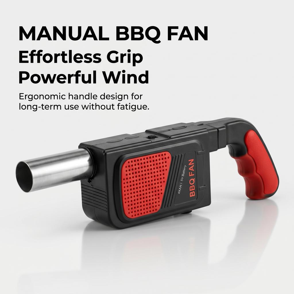 Handheld Electric BBQ Fan Air Blower Portable for Outdoor Camping Barbecue Picnic BBQ Cooking Tool Bakery Grill Accessories