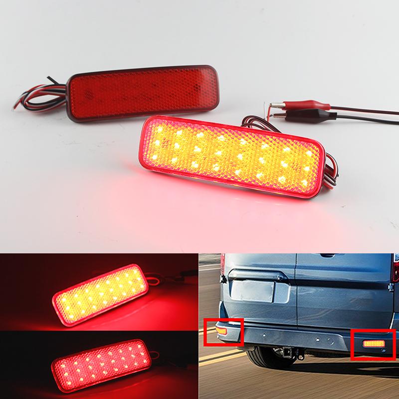 

2pcs LED Rear Bumper Reflector Brake Stop Light 1778456 BK21515C0AA For Ford Transit Van Custom Connect 2013-up