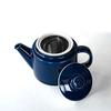 Nishikai Toki Hasami Yaki Common Teapot Navy (Super Stainless Tea Strainer) 500ml Nordic Tableware Black Pot Kyusu Made Japan 13873