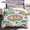 Cute animals surfing Pattern Bedding,Quilt Set Quilt Cover Pillowcase Home Birthday Gift (1*duvet cover+2*pillowcase,without core)