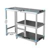 Stainless Steel Three-Tier Kitchen Storage Rack for Gas Cylinder, Stove, and Chopping Board
