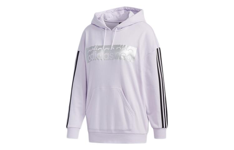 Adidas Neo Sweatshirts Women s Light Purple Hooded Moderate Regular FU1057 XL