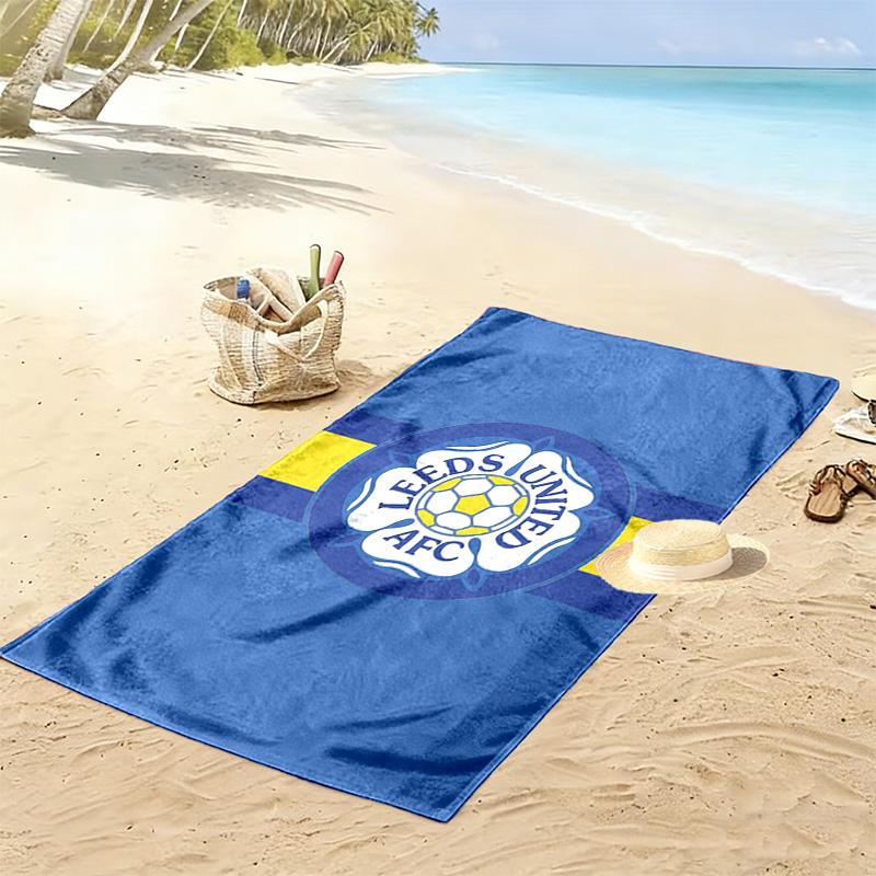 Asciugamano da Spiaggia Leeds United Stampato, Asciugamano Grande Morbido ad Asciugatura Rapida per Spiaggia Campeggio Nuoto