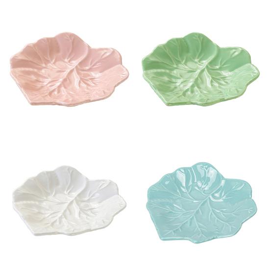 Poggiacucchiaio in Ceramica a Forma di Foglia Portautensili Versatile Piatto per Condimenti Vassoio per Gioielli Pratico Poggiaposate da Cucina