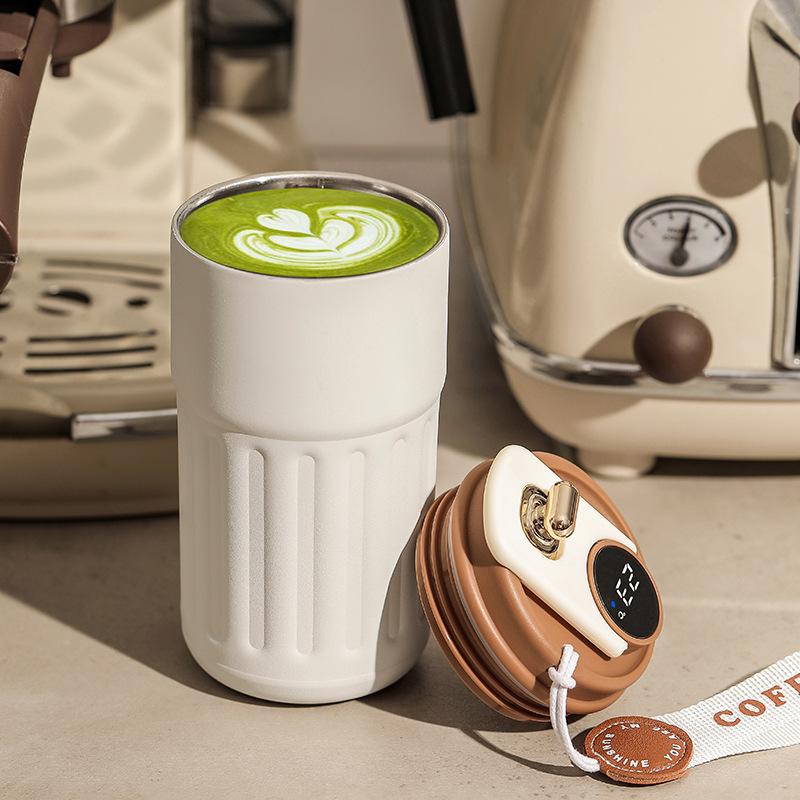 450ml Smart Thermos Bottle LED Temperature Display Stainless Steel Vacuum Cup Office Coffee Cup Business Lightweight Thermal Mug