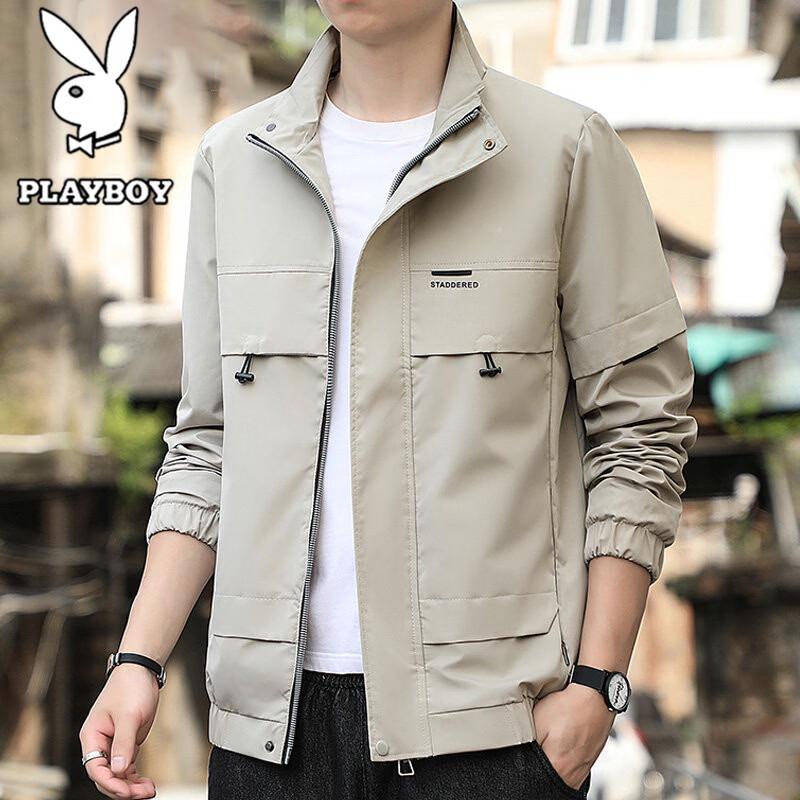 PLAYBOY Men's Stand-up Collar Casual Jacket
