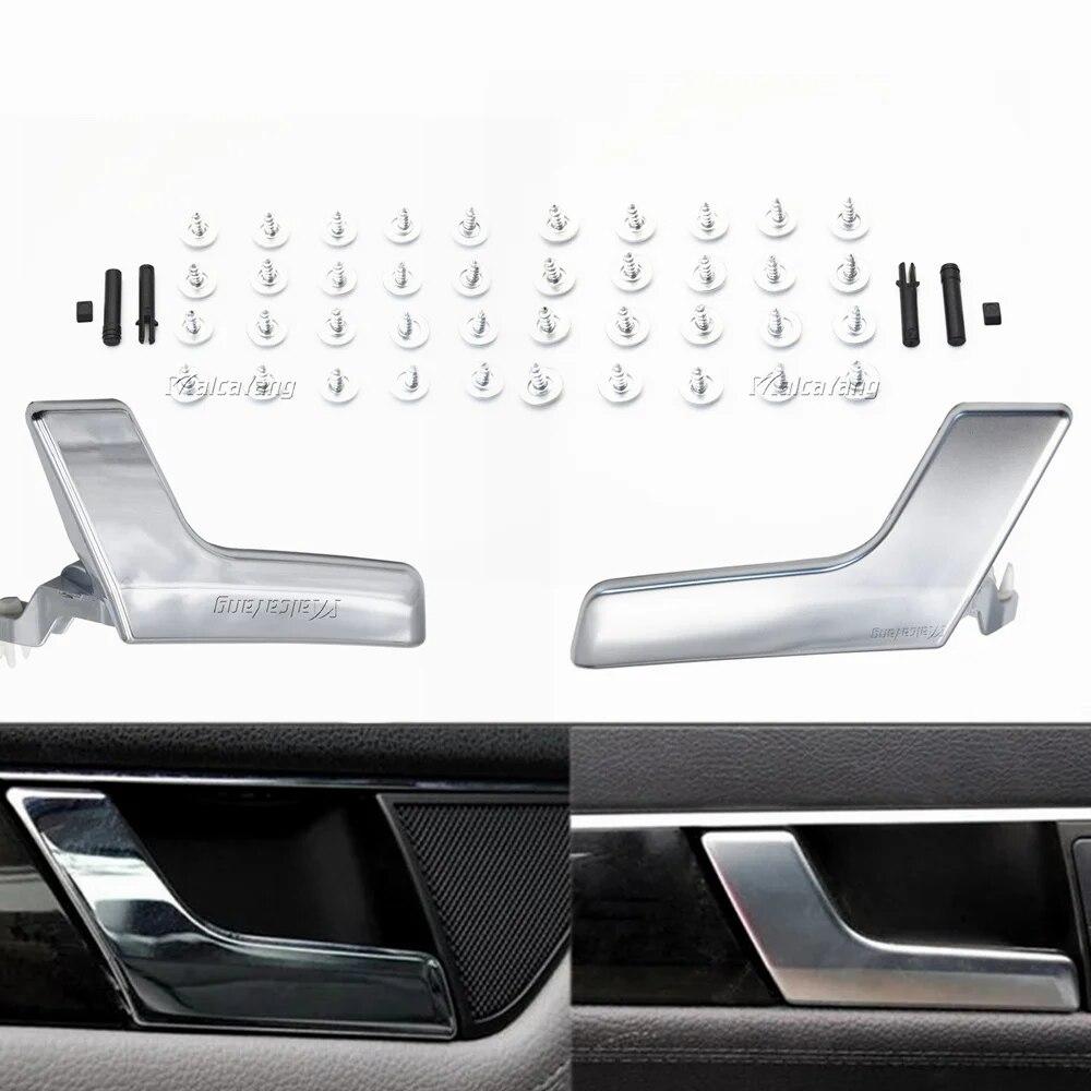 Car Styling For Mercedes Benz C-Class C200 W204 GLK X204 With Chrome Interior Inner Door Handle Panel Pull Trim Cover 2047201171