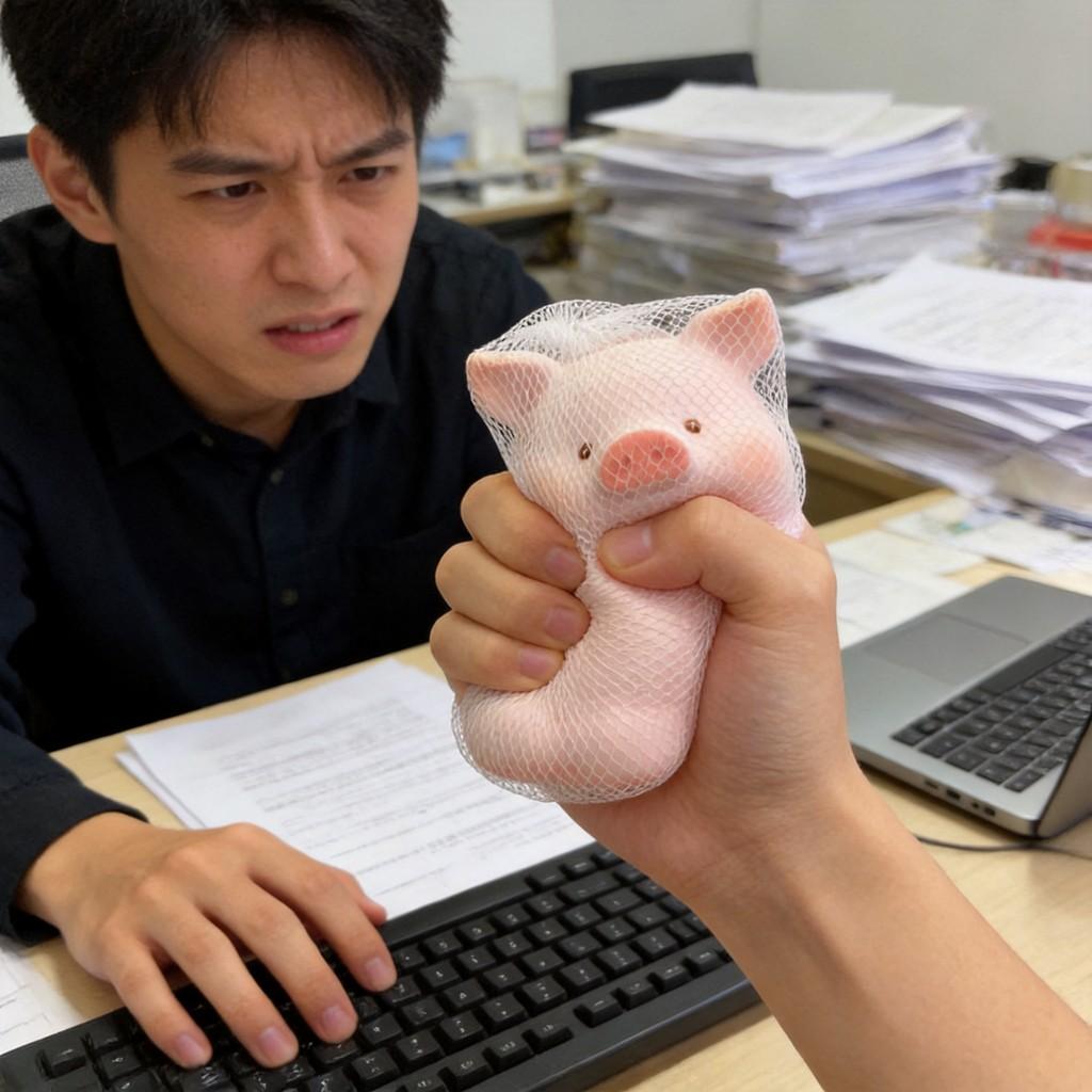 Pink Pig Pu Stress Relief Toy With Rebound Effect For Kids And Adults