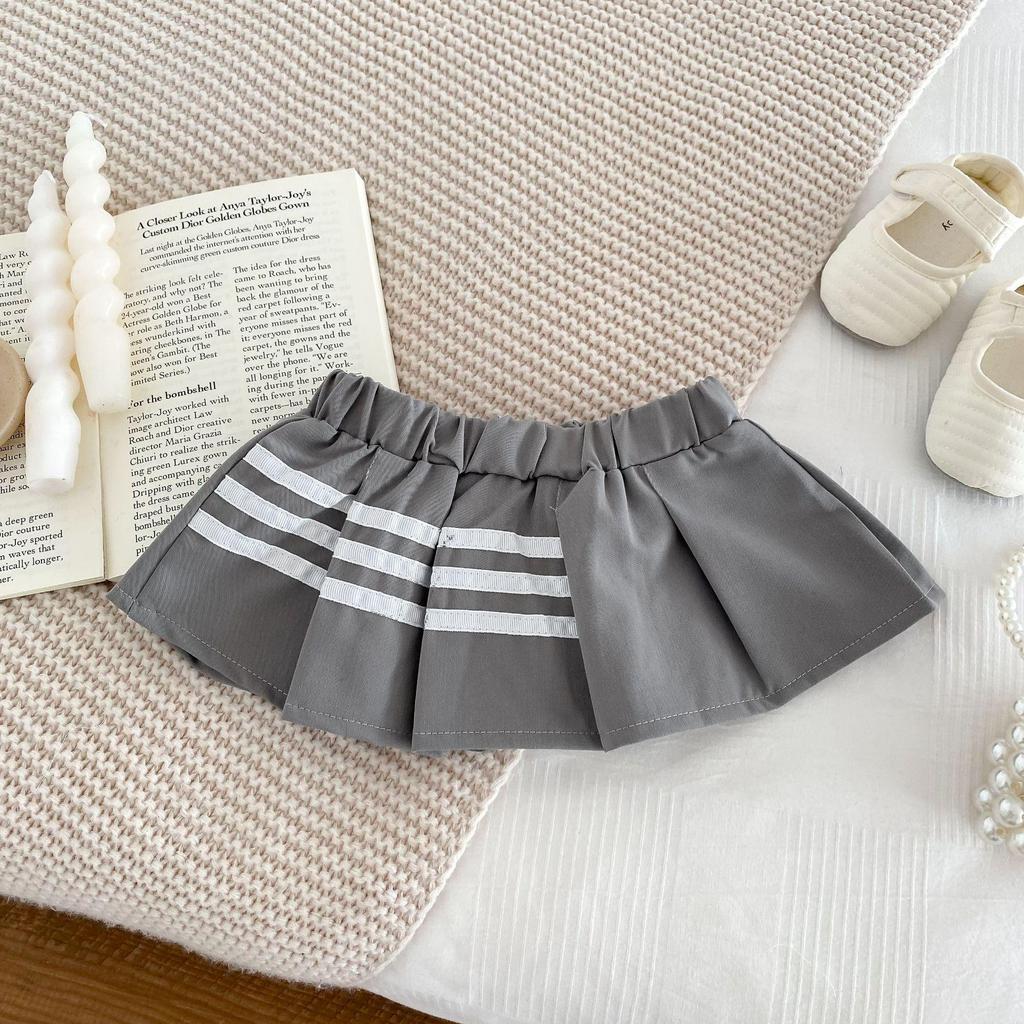 Korean-Style Preppy Romper: Trendy Infant Gift for Girls & Boys, Includes Tie - Perfect for One-Year-Olds.