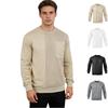 Men's European Corduroy Patchwork Pocket Long Sleeve Pullover Hoodie for Spring and Autumn