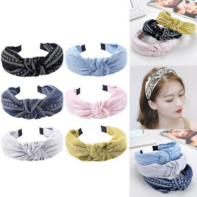 1 Stück Damen Tuch Knoten Mode Blätter breites Haarband Stirnband Haarschmuck