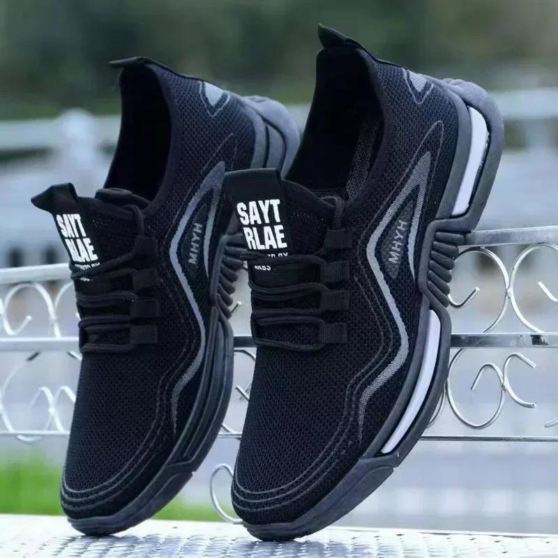 Fashion Men Shoes Slip On Fashion Sneakers Male Running Shoes Breathable Gym Training Walking Tennis Shoes Non Slip Workout Flats