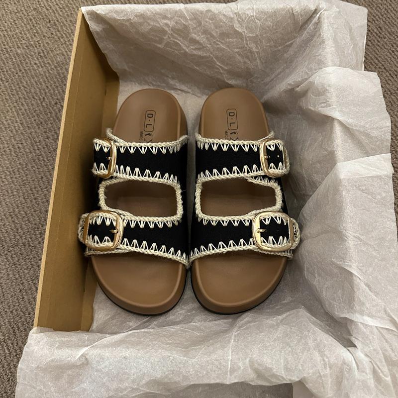 Slippers Women's Summer Outer Wear Sense 2025 New Thick Bottom Height Increase Beautiful with Skirt Cool Slippers