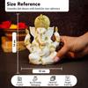Aura Series Marble Dust Ganesha Idol (5 Inch) | Ganesh Murti for Pooja Room, Home Decor, Office Desk | Resin Vinayagar Statue for Diwali Puja |