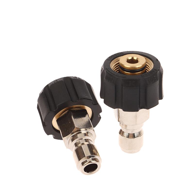 Pressure Washer Adapter Set Couplers Swivel M22-14Mm/15Mm To 1/4 Quick Hitch For High Pressure Wash Gun & Hose