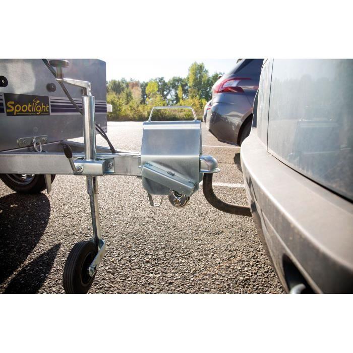 Antivol de remorque - SPOTLIGHT - Triangle avec poignée - Inclus cadenas - 2 clés - Couleur gris