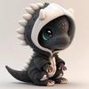 Cool Statue of Baby Dragon Handmake Resin Dinosaur Figurines Sculpture Ornaments For Home Office Desktop Decor Car Display