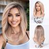 * HD large area lace wig medium black brown long straight hair fashion full hood lace Wig