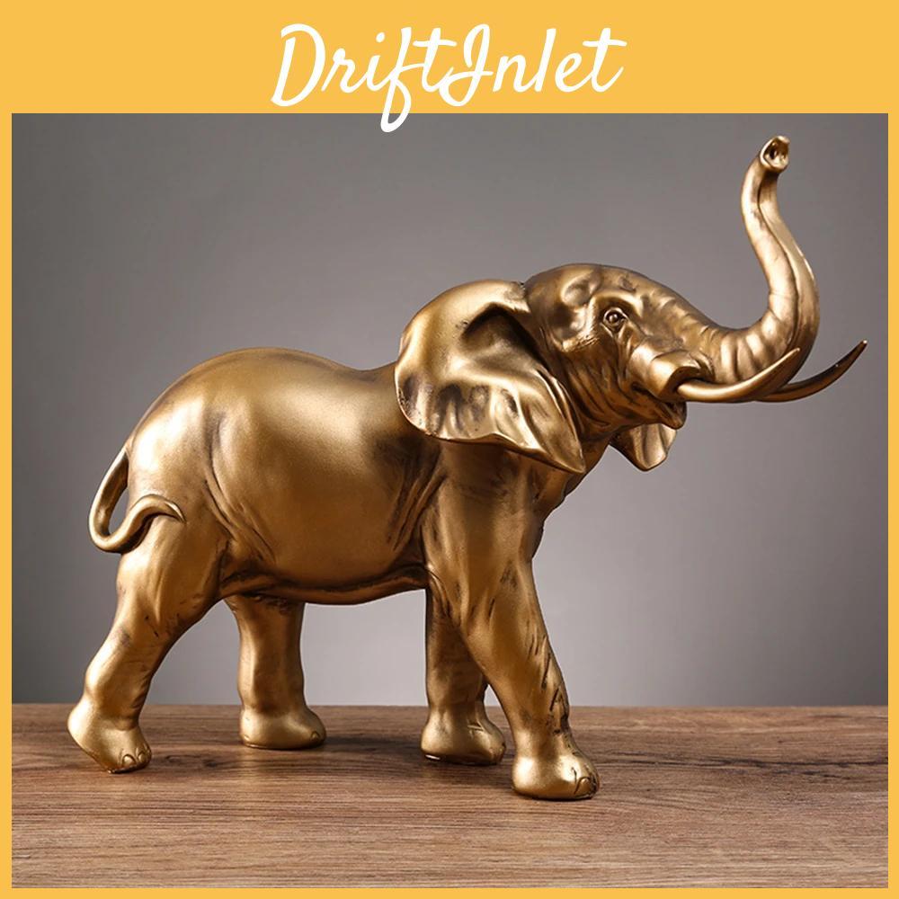 Home 2030cm Sculpture Decor Elephant Golden Craft Figurine Living Room Tv Wine Cabinet Desktop Decoration Big Elephant Statues