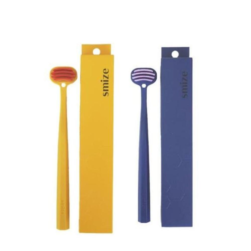SMIZE Tongue Brush Tongue Cleaner Yellow Navy 1 pc