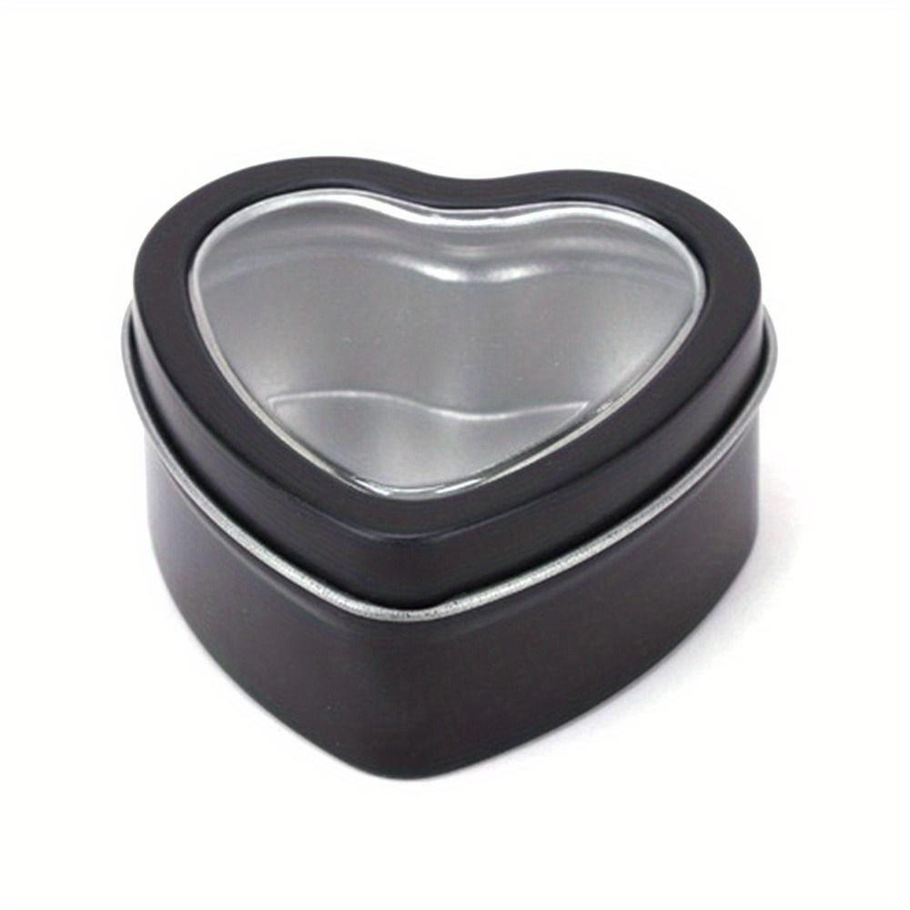 Heart Shape Metal Box Aluminum Tin Jar for Cream Balm Nail Candle Cosmetic Container Refillable Tea Cans Candy Packaging Box