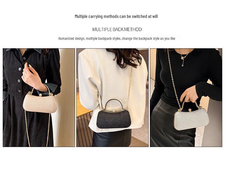 Bolsa de Ombro Transversal de Festa da Moda 2025 com Design de Corrente