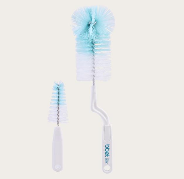 Baby Products of Baby Bottle Cleaning Brush and Nipple Bush Set with Rotation Hand , Baby Bottle Brush Set синий