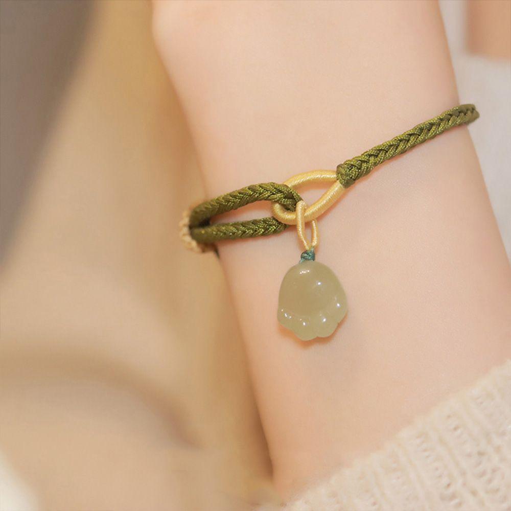 

Девушка Подарок Кулон Кошачий Коготь Китайский Стиль Браслет Браслет Женский Ручной Ремешок Плетеный Браслет