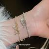 Elegant Zircon Flower & Pearl Cross Bracelet: Fashionable, Exquisite, Versatile