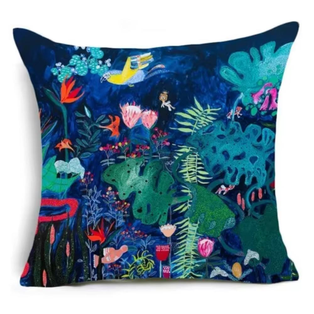 

Скандинавская декоративная наволочка для масляной живописи Домашнее украшение Гостиная Диван Чехол для подушки Офис Автомобиль 30x30cm чёрный