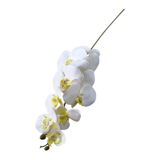 Faux Orchid Stems 39 Inch Artificial Phalaenopsis Flowers with 9 Heads Full Blooms for Valentine's Day Home Office Wedding Party Decor